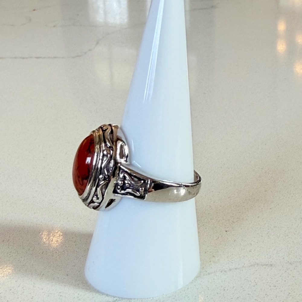 Premier Designs "Spice" Red Stone Statement Ring, Size 8 - Picture 5 of 8